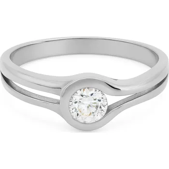Prsten Zlatokov Moderní prsten z bílého zlata se zirkonem Velikost a váha prstenu: 58 (váha 2,50g)