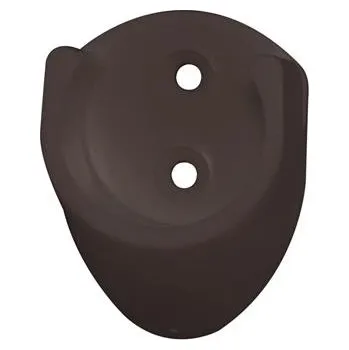 Držák šatní tyče Rund 1 o 25 mm, plast hnědý