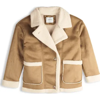 Dámský kabát GATE Kabát z imitace semiše s podšívkou z umělé kožešiny 38 625-1462/20