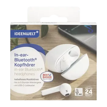 Sluchátka IDEENWELT Sluchátka Bluetooth® bílé