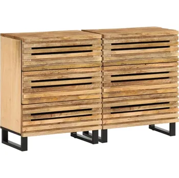 vidaXL Příborníky 2 ks 60x34x75 cm masivní hrubé mangovníkové dřevo