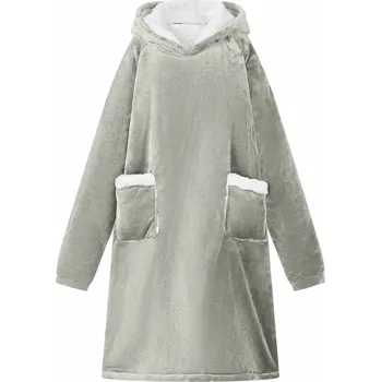 Pánská mikina vidaXL Mikina s kapucí Šedá s Fleece a flanel