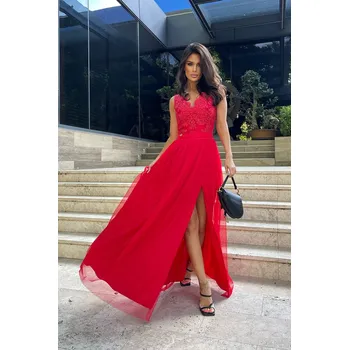 Dámské šaty Plesové šaty s krajkou a rozparkem 171416 Bicotone Velikost: 34