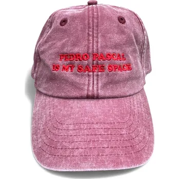Kšiltovka DARK Cap - kšiltovka PEDRO PASCAL IS MY SAFE SPACE / červená washed