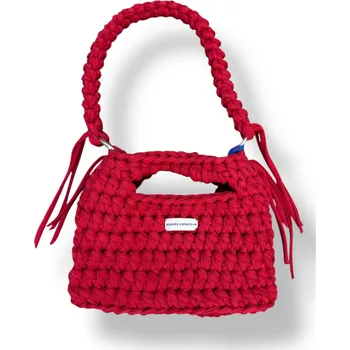 Kabelka BŽENDY COLLECTIVE - háčkovaná kabelka - Carrie / ČERVENÁ