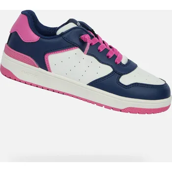 Dívčí tenisky Tmavě modré dívčí tenisky Geox Washiba Girl GEOX modrá | bílá | růžová 3483028