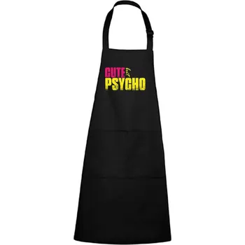 Kuchyňská zástěra Zástěra s potiskem Cute but psycho Barva zástěry: Černá