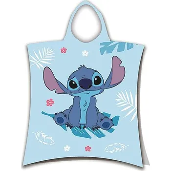Jerry Fabrics Plážová osuška pončo 50 × 115 cm, Lilo and Stitch Blue