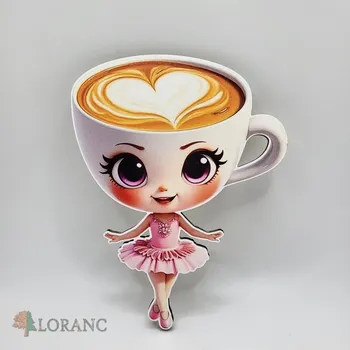 Dekorativní magnet Loranc Magnetka na dort - Balerína Cappuccina 14x11 cm