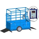 Mobilní váha na dobytek DVM-O-F7D do 2000 kg délka 2,1 m otočné dveře, displej FORMATIC7