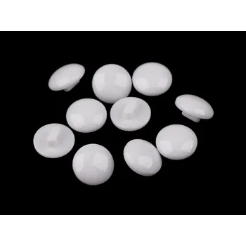Knoflík Pro Háčkování Knoflík kulatý s očkem 10 mm bílý