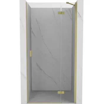 Sprchové dveře Sprchové dveře Mexen Mist-H s pravými panty 95 cm, průhledné, kartáčované zlato - 8A5-095-000-55-00-P