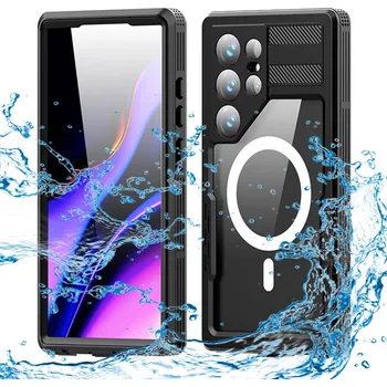 Pouzdro na mobilní telefon ShellBox Vodotěsné pouzdro IP68 Samsung Galaxy S24 Ultra Black