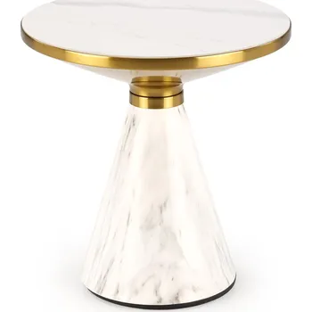 Konferenční stolek HALMAR TALBI konferenční stolek bílý mramor/zlatý