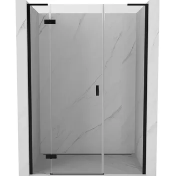 Sprchové dveře Sprchové dveře Mexen Mist-H L s levými panty 140 cm, průhledné, černé - 8A5L-140-001-70-00-L