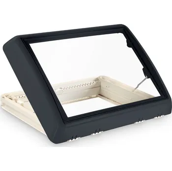 Příslušenství ke karavanu Okno Dometic Midi Heki Style (700 x 500 mm) s kličkou varianta s šedým okrajem skla a s nucenou ventilací