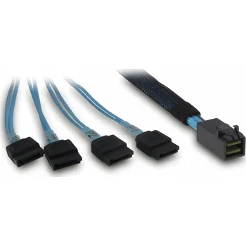 Kabel do PC Inter-Tech SFF kabel 8643 - 4x SATA/SAS - 0,7m výhybka