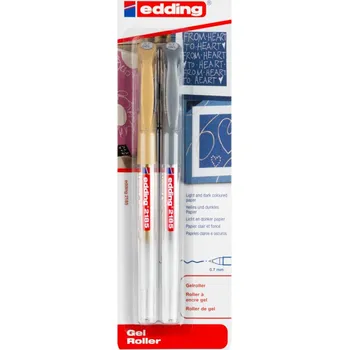 Pero gelové Edding 2185, sada 2ks stříbrný, zlatý