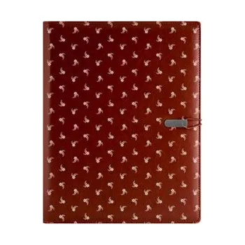 Konferenční stolek Konferenční desky GEP DESIGN v dárkové krabičce hnědé - Bílý květ se čtverečkovaným blokem