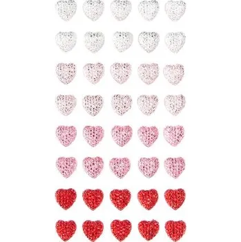 samolepka DP Craft Samolepící kamínky srdce 40 ks