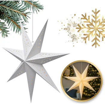 Vánoční dekorace Textilomanie STARION 60 cm bílá