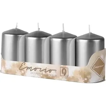 Svíčka SVÍČKA EMOCIO VÁLEC METALICKÁ