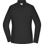James & Nicholson Popelínová halenka slim fit s dlouhým rukávem - XXL black