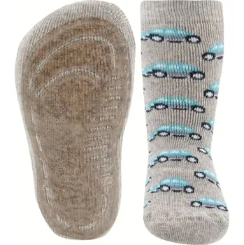 Ewers Stoppersocken SoftStep Autos dkl beige mel 27-28