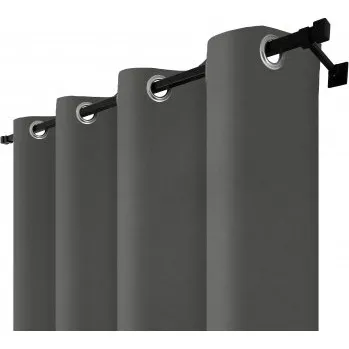 Závěs Zatemňovací závěs s kroužky – Blackout Royal Steel, tmavě šedá