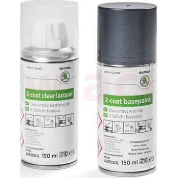 lakový sprej ŠKODA - šedá QUARTZ metalíza (F7Y) ORIGINÁL