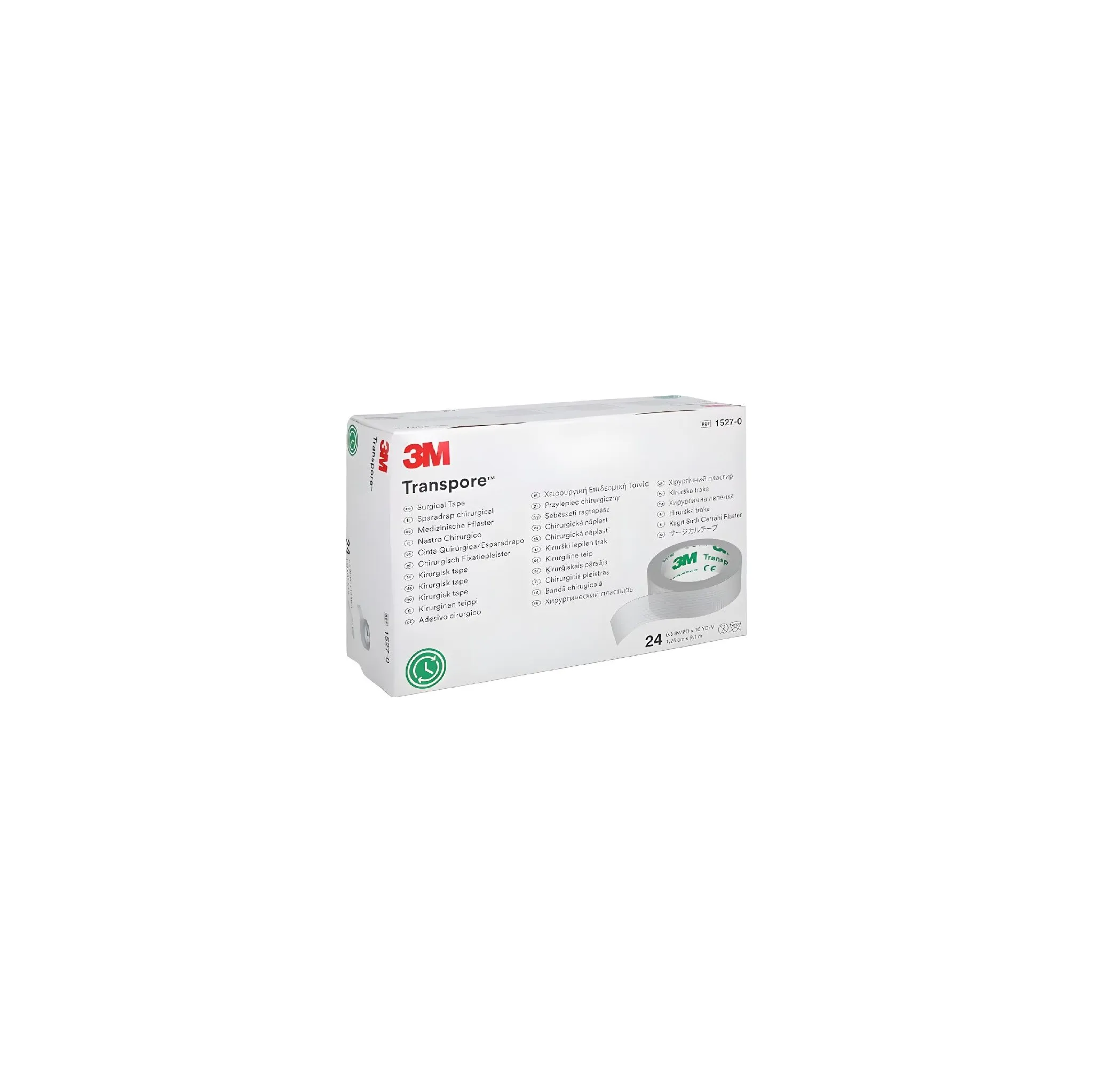 Fotografie 1 - Náplast 3M Transpore transparentní cívková náplast 1,25 cm x 9,1 m 24 ks