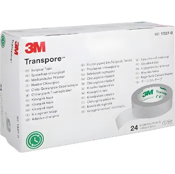 Náplast 3M Transpore transparentní cívková náplast 1,25 cm x 9,1 m 24 ks