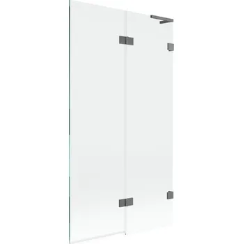 Vanová zástěna Mexen Lunar L 2dílná pravá vanová zástěna 100 x 150 cm, průhledná, stříbrná - 897L-100-100-95-00-P