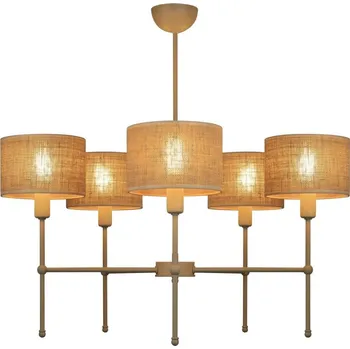 Lustr na tyči MADELA 5xE14/40W/230V juta/béžová
