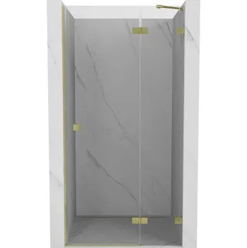 Sprchové dveře Mexen Lunar sprchové dveře otočné pravé 125 cm, transparentní, zlaté kartáčované - 834-125-000-55-00-P Sprchové dveře