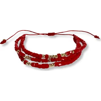 Náramek Lillian Vassago Šňůrkový zlatý náramek s křišťály LLV07-GB018R