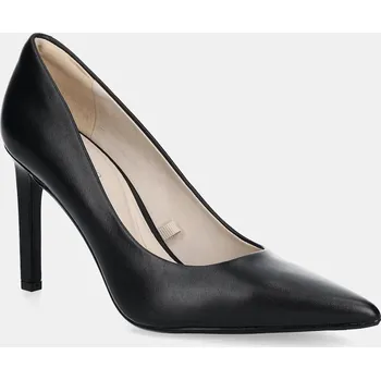 Dámské lodičky Kožené lodičky Calvin Klein HEEL PUMP 90 - LTH černá barva, HW0HW02336 99X, EUR 41