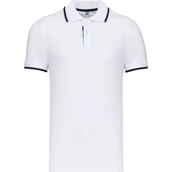 Pánské tričko Kariban Pánské kontrastní piqué polo - XXL white/navy/white