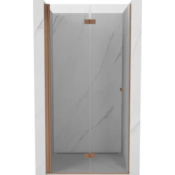 Sprchové dveře Sprchové dveře Mexen Mist-F levé skládací 120 cm, průhledné, kartáčovaná měď - 8A6-120-000-65-00-L