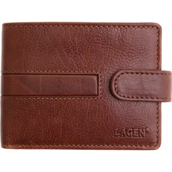 Peněženka Pánská kožená peněženka Lagen 1997 T koňakově hnědá