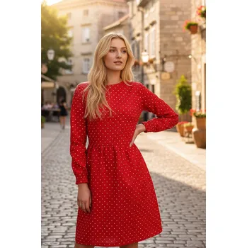 Dámské šaty Lotika Puntíkaté 100% lněné šaty Lotika 1090344