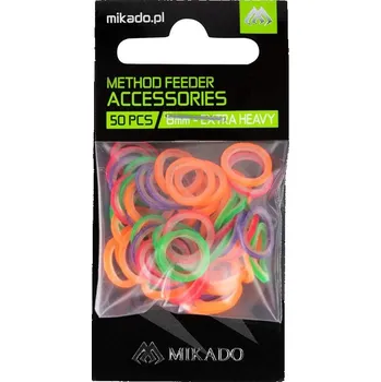 50ks Silikonové Gumky Na Pelety Mikado Heavy 3mm Mix