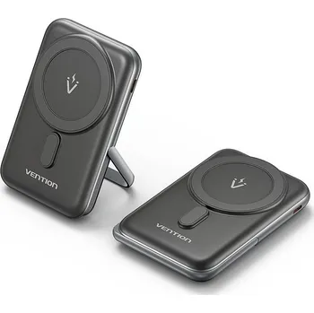 Powerbanka Powerbanka Vention 10000mAh Magnetic Wireless Power Bank (USB-C + Wireless) 20W Black