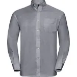 Russell Collection Košile Oxford s dlouhým rukávem - 5XL silver
