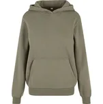 Build your Brand Dámská oversize mikina s kapucí "Fluffy" - XL pale olive