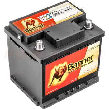 Autobaterie 50Ah baterie, 540A, pravá BANNER Running Bull AGM 210x175x190