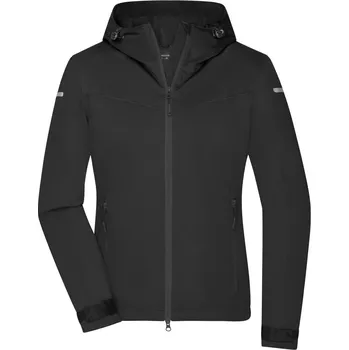 Dámská softshellová bunda James & Nicholson Dámská outdoorová softshellová bunda - XS black