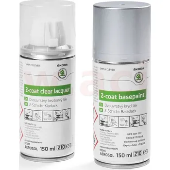 lakový sprej ŠKODA - stříbrná DIAMOND metalíza (F7T) ORIGINÁL