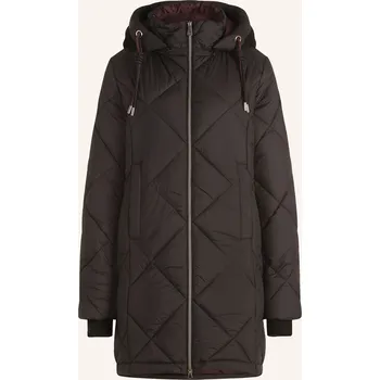 Dámský kabát Cartoon Dámský Prošívaný Kabát S Odnímatelnou Kapucí, černá, 36