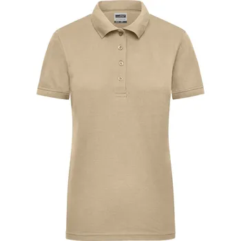 Dámské tričko James & Nicholson Dámské pracovní piqué polo - XL stone